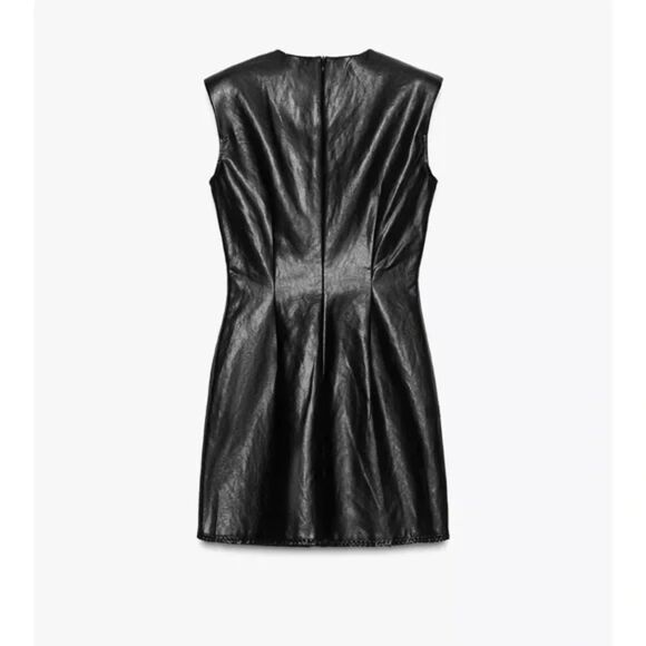 NWT ZARA Faux Leather Mini Dress - Picture 10 of 10